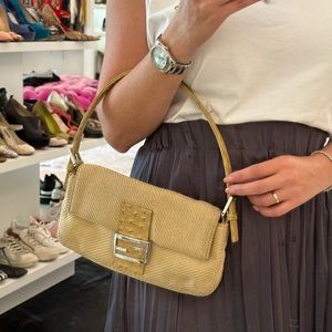 Fendi Baguette Brown Woven